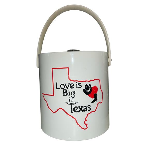 Vintage Love is Big in Texas Ice Bucket - Picture 1 of 7